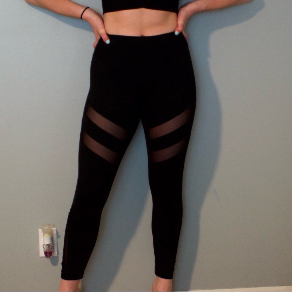 Yogalicious High Waisted Mesh Leggings